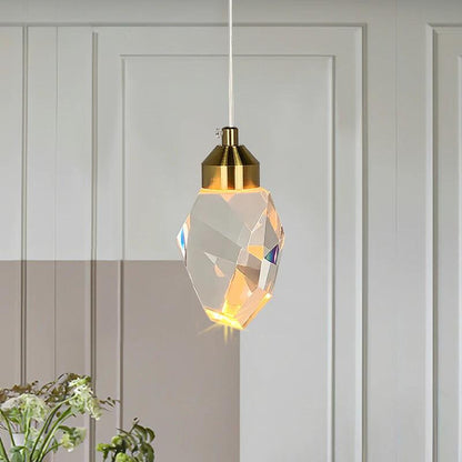 Lampe suspendue Led coupe diamant.