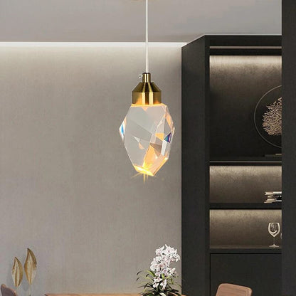 Lampe suspendue Led coupe diamant.